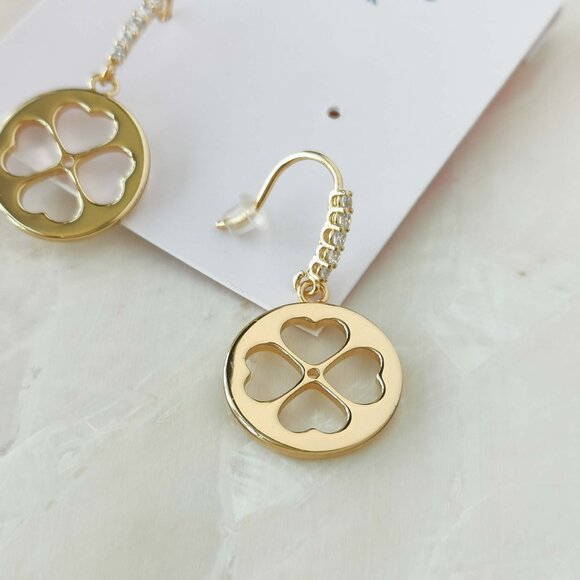 Kate Spade • Symbols Flotal Gold Drop Earrings - Picture 3 of 3